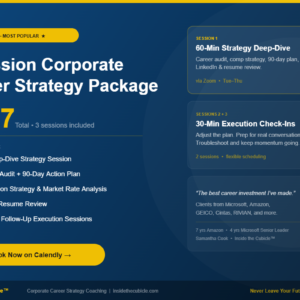 3-session corporate career strategy coaching package